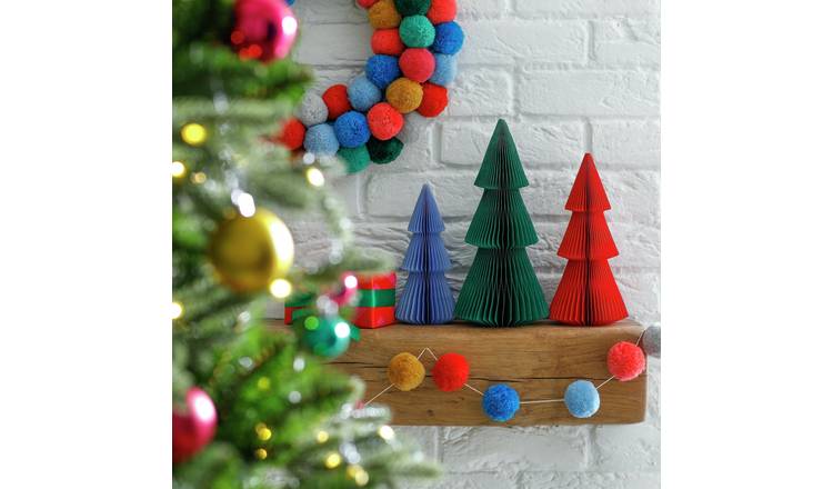 Buy Habitat Pack of 3 Folded Trees Christmas Decorations - Argos