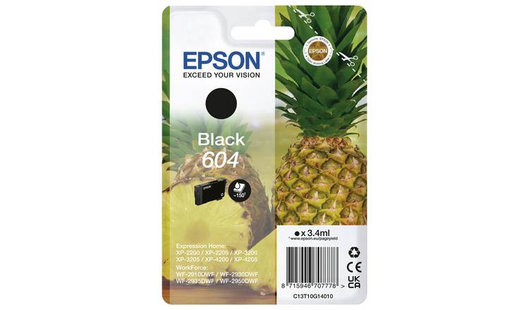 Buy Epson 604 Pineapple Ink Cartridge - Black, Printer ink