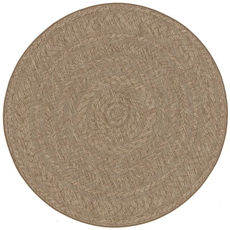Homemaker Jute Look Outdoor Circular Rug Natural 0