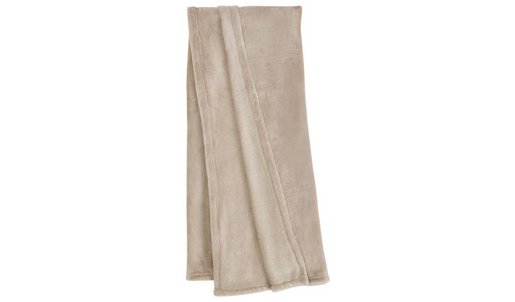 Buy Argos Home Super Soft Fleece Throw 125x150cm Taupe