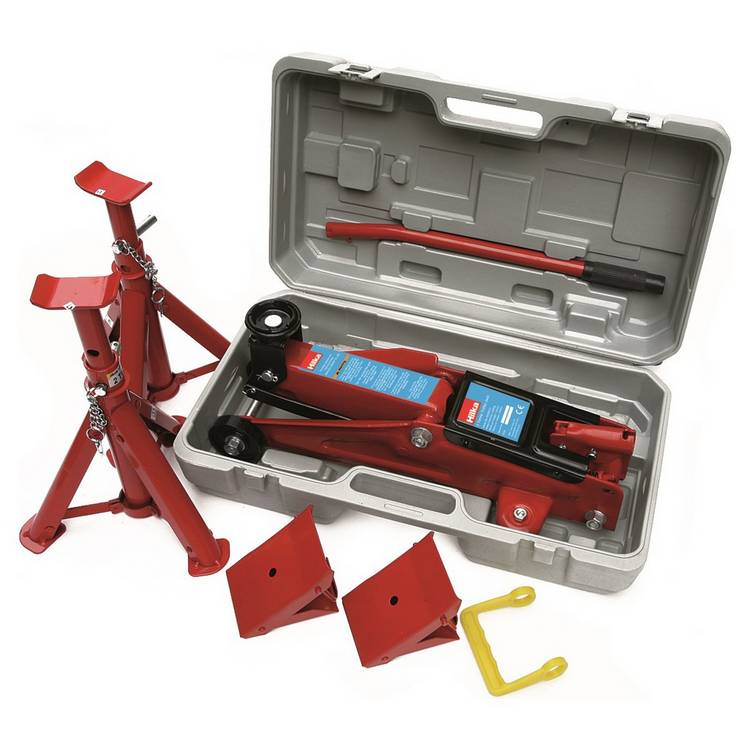 Hilka 2 Tonne Trolley Jack Kit in Case 0