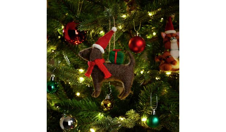 Buy Habitat Pack of 1 Felt Dog Christmas Tree Decoration - Argos