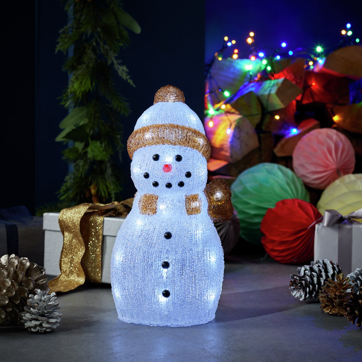 Argos Home Acrylic Snowman Christmas Decoration