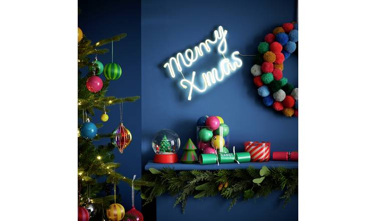 Argos Home Neon Effect Merry Christmas Light