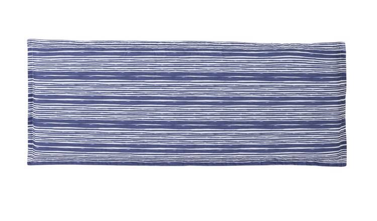 Buy Argos Home Coastal Stripe Garden Bench Cushion Blue