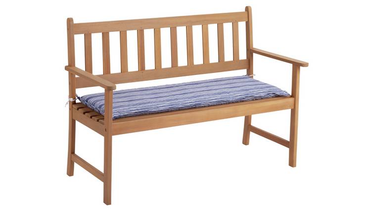 Buy Argos Home Coastal Stripe Garden Bench Cushion Blue