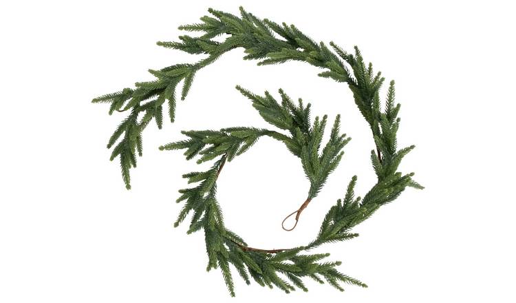 Buy Habitat Natural Look Faux Christmas Garland | Christmas wreaths and garlands | Argos
