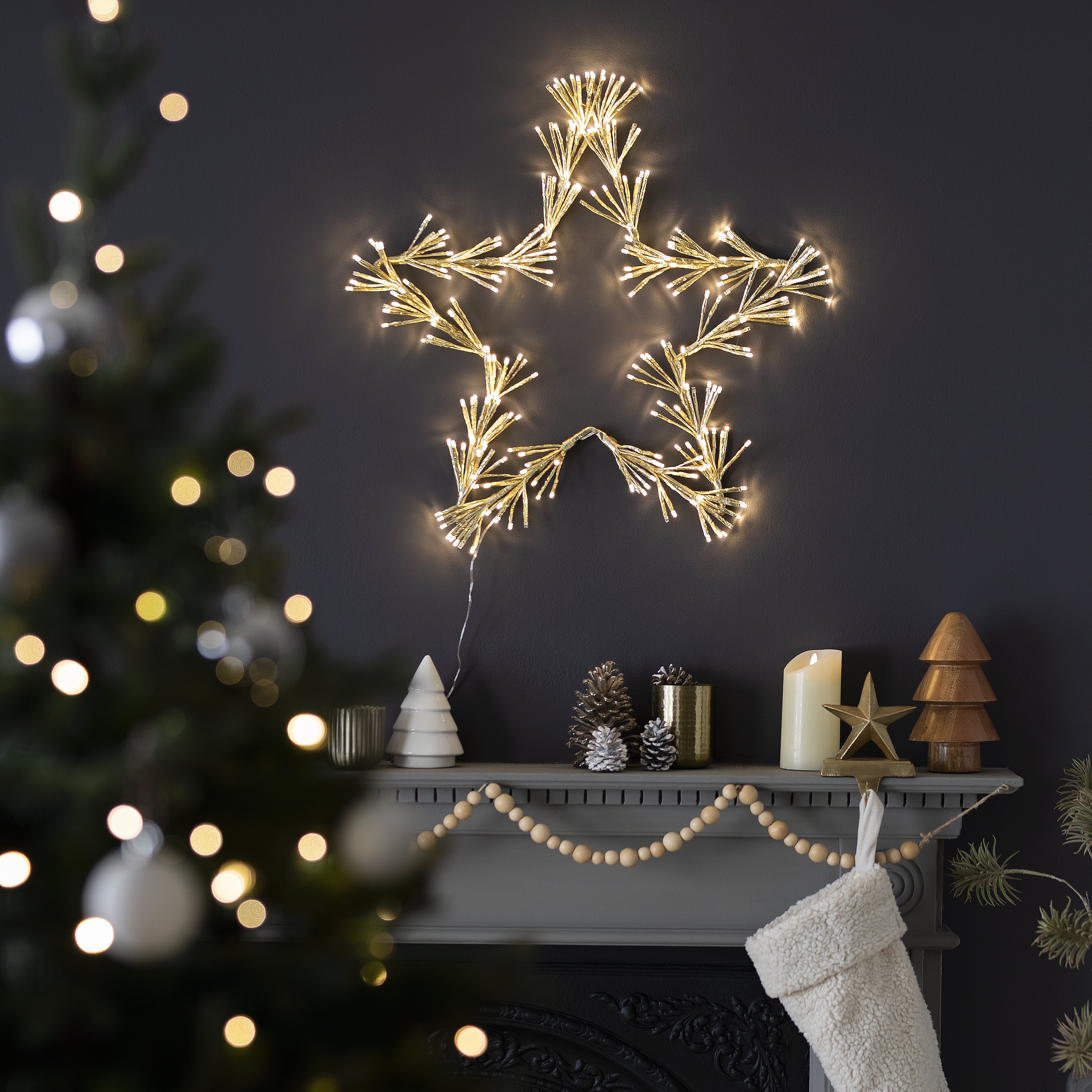 Argos Home Iron Frame Star Shaped Christmas Light