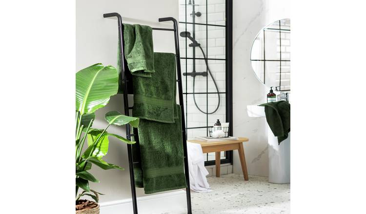 Habitat Egyptian Cotton 2 Pack Hand Towel - Forest Green