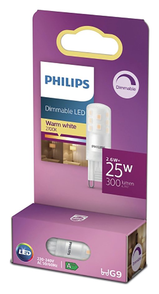 Philips 25W LED G9 Dimmable Light Bulb