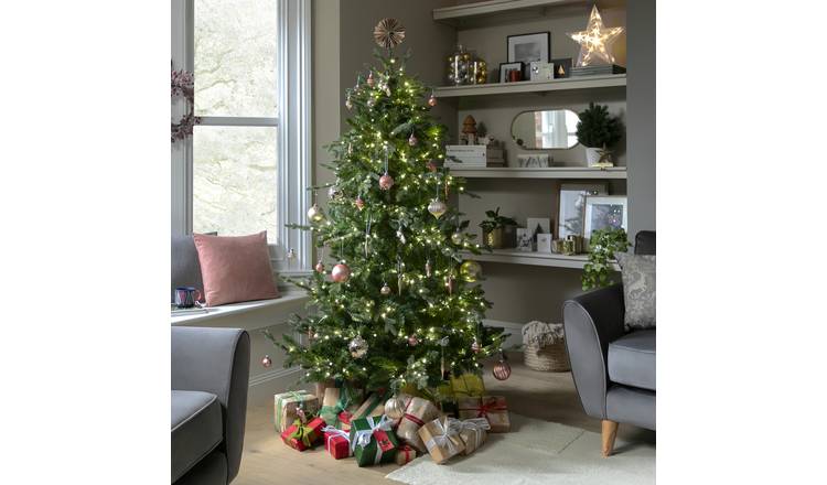 Habitat 6ft Pre lit Dewdrop Mixed Tipped Christmas Tree