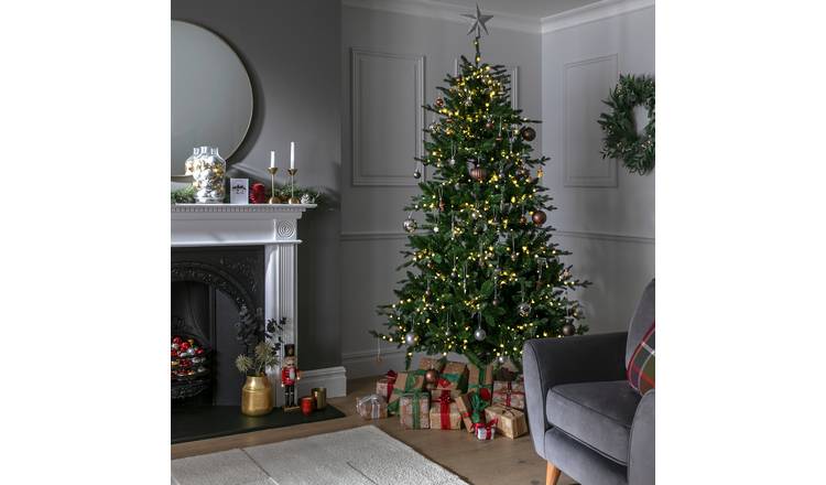 Habitat 7ft Pre lit Dewdrop Mixed Tipped Christmas Tree