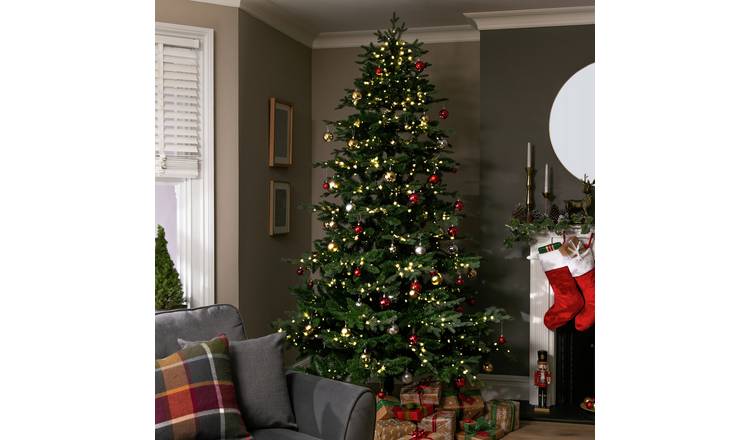 Habitat 8ft Pre lit Dewdrop Mixed Tip Christmas Tree