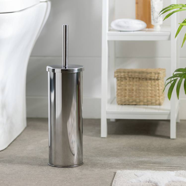 Argos Home Stainless Steel Toilet Brush - Silver 0