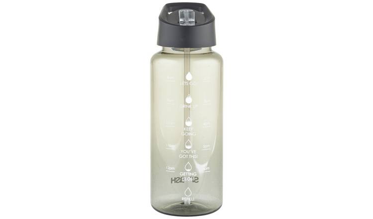 Buy Smash Black Water Tracker Bottle - 1L | Water bottles | Argos