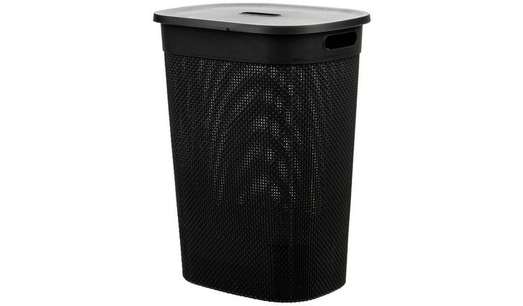 Buy Argos Home 50 Litre Laundry Hamper - Black | Laundry baskets | Argos