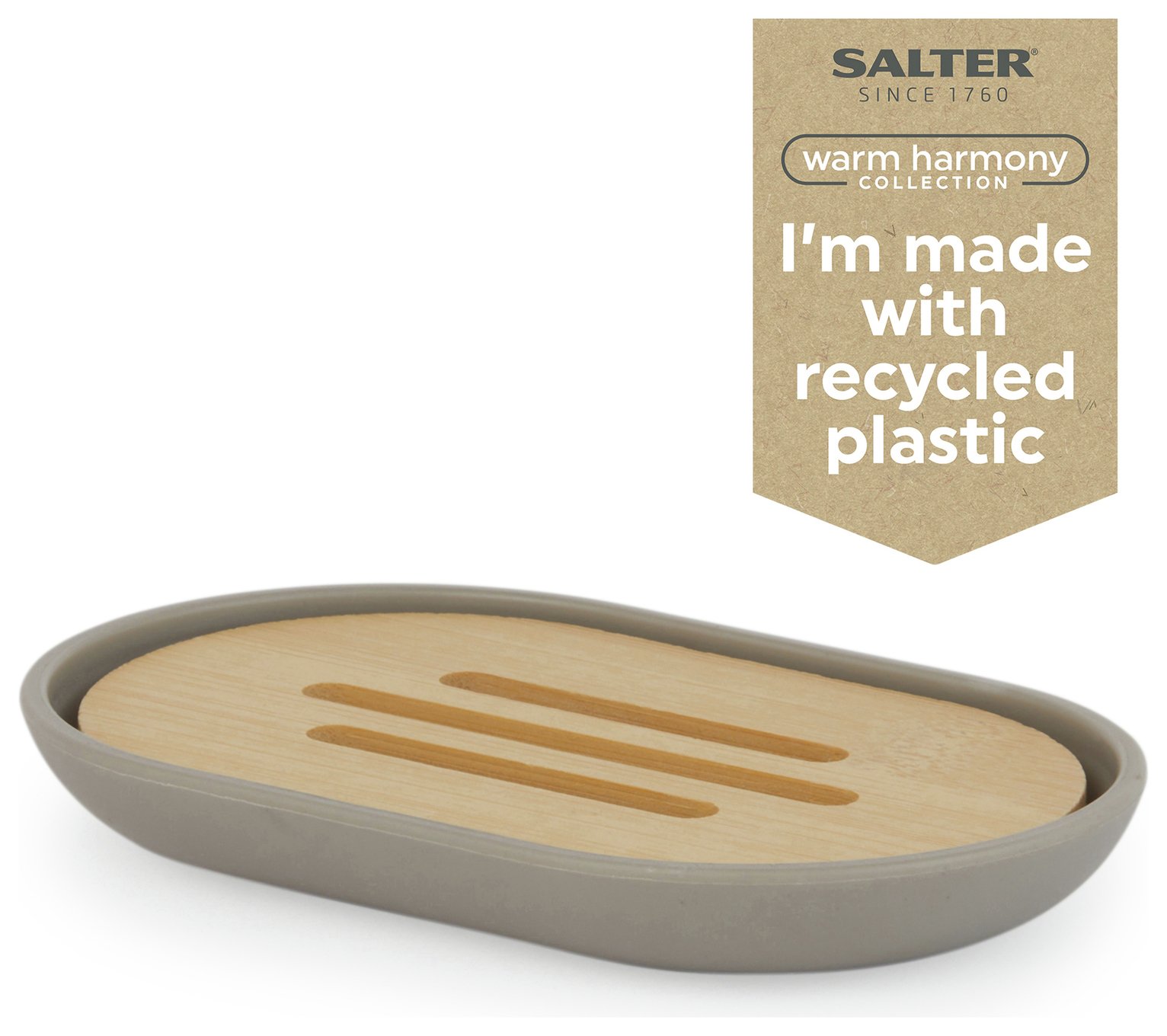 Salter Recycled Plastic Soap Dish - Neutral