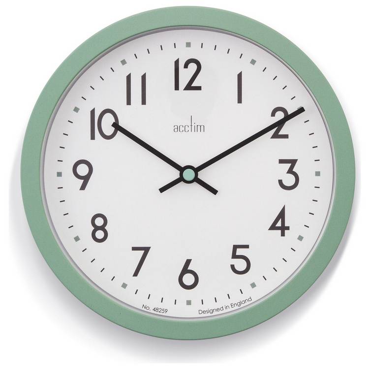 Acctim Elstow Analogue Wall Clock - Green 0