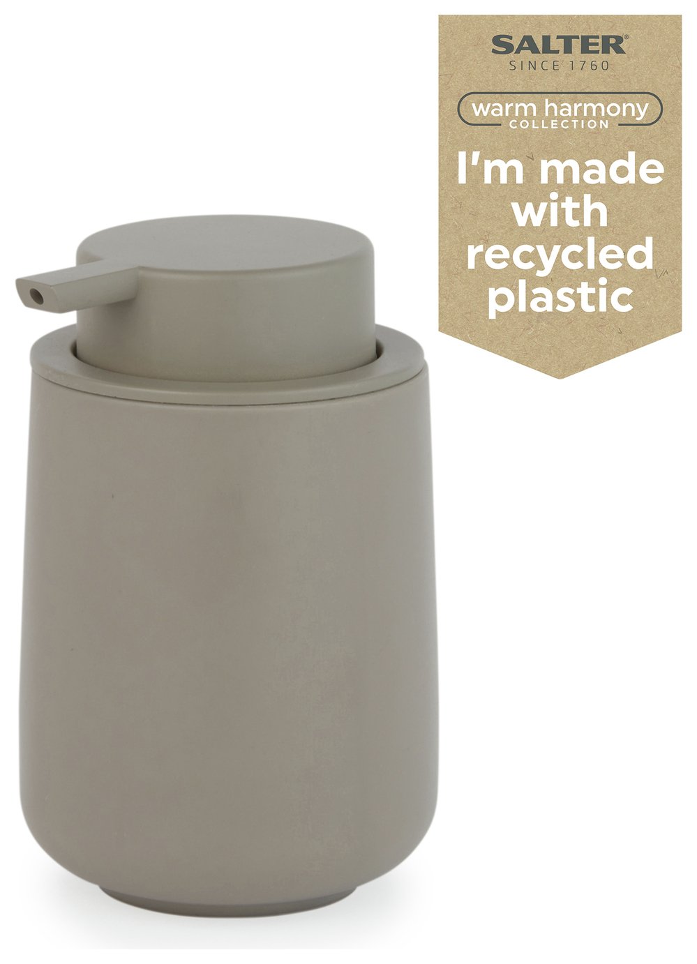 Salter Recycled Plastic Soap Dispenser - Neutral