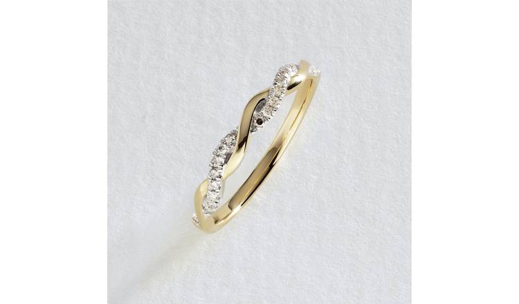 Argos gold rings on sale diamonds