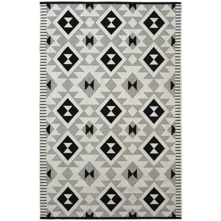 Chequerboard Mono Indoor Outdoor Rug 0