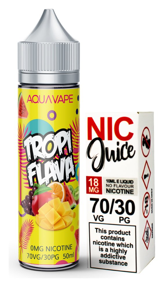Aquavape Shortfills with Nicotine Shot - Tropical Fruit