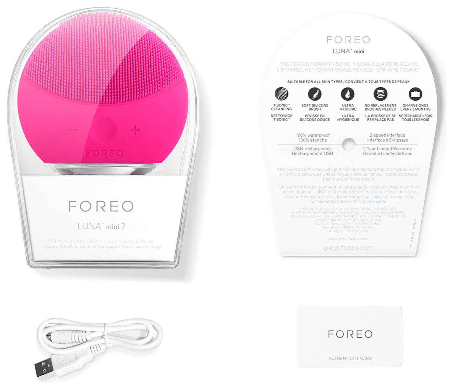 FOREO LUNAmini2 フクシア Buy Foreo Luna Mini 2 Facial Cleanser - Fuchsia | Beauty