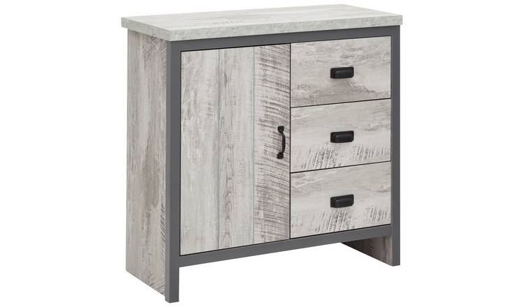 GFW Boston 1 Door 3 Drawer Multi Unit - Grey