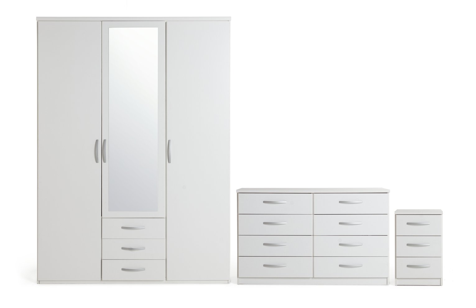 Argos Home Hallingford 3 Piece 3 Door Wardrobe Set - White