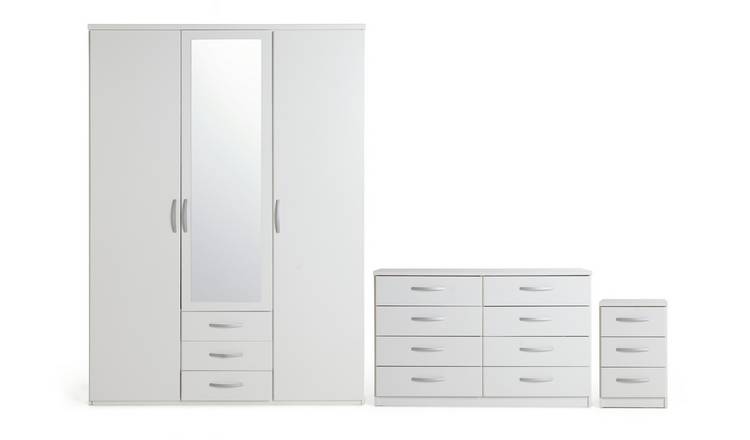 Buy Argos Home Hallingford 3 Piece 3 Door Wardrobe Set White Bedroom Furniture Sets Argos