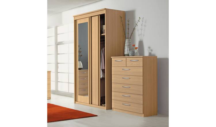 Buy Argos Home New Hallingford 2dr Sliding Wardrobe Oak Effect Wardrobes Argos