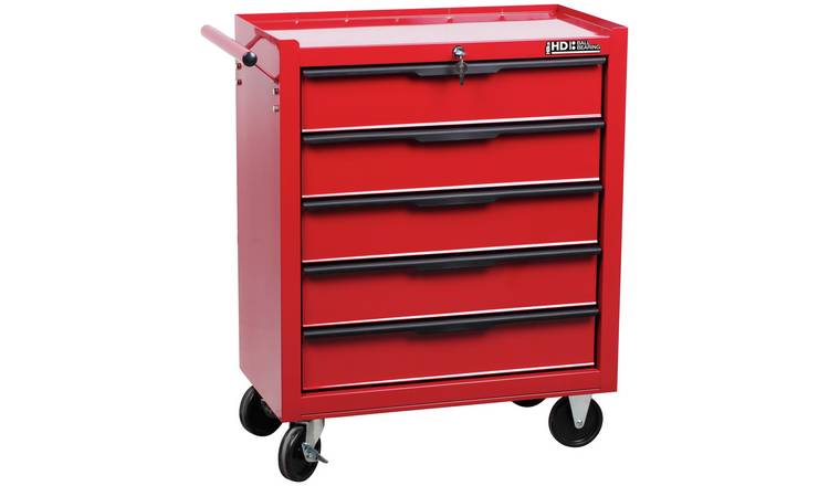 5 DRAWERS TROLLEY - RED