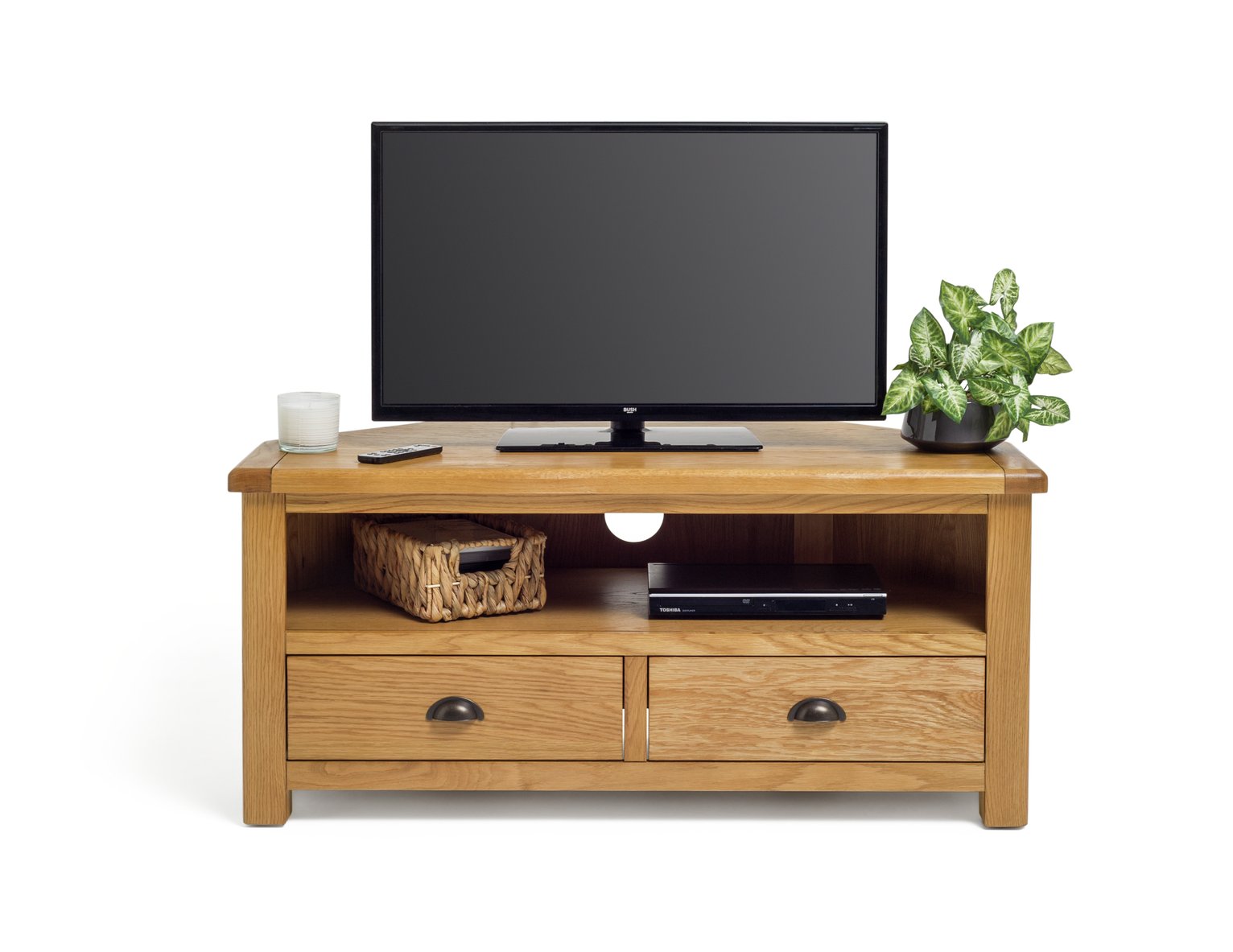 Argos Home Kent 2 Drawer Oak & Oak Veneer Corner TV Unit Review