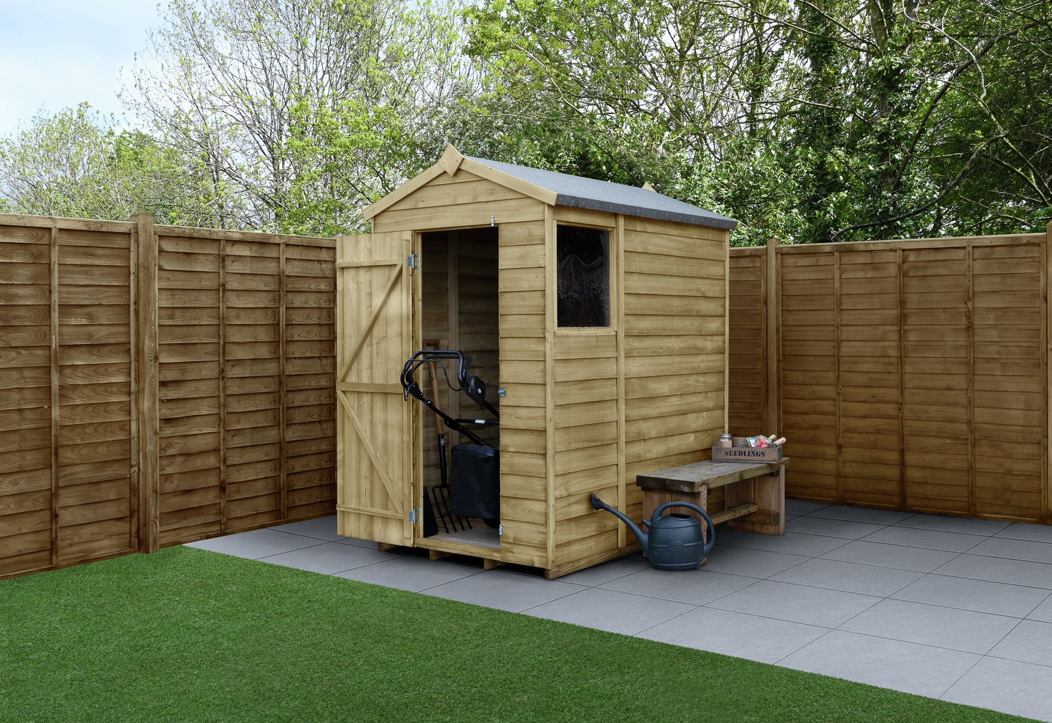 Forest Wooden 6 x 4ft Overlap Apex Shed