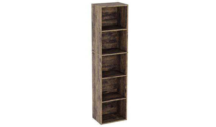 Vida Designs Oxford 5 Tier Cube Bookcase - Dark Wood