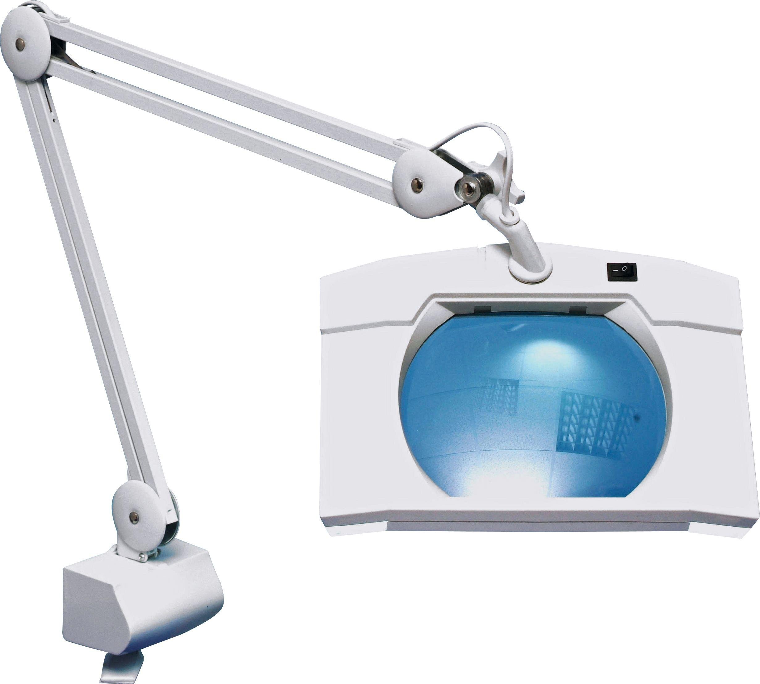 Square Extendable Magnifier Lamp with Table Clamp