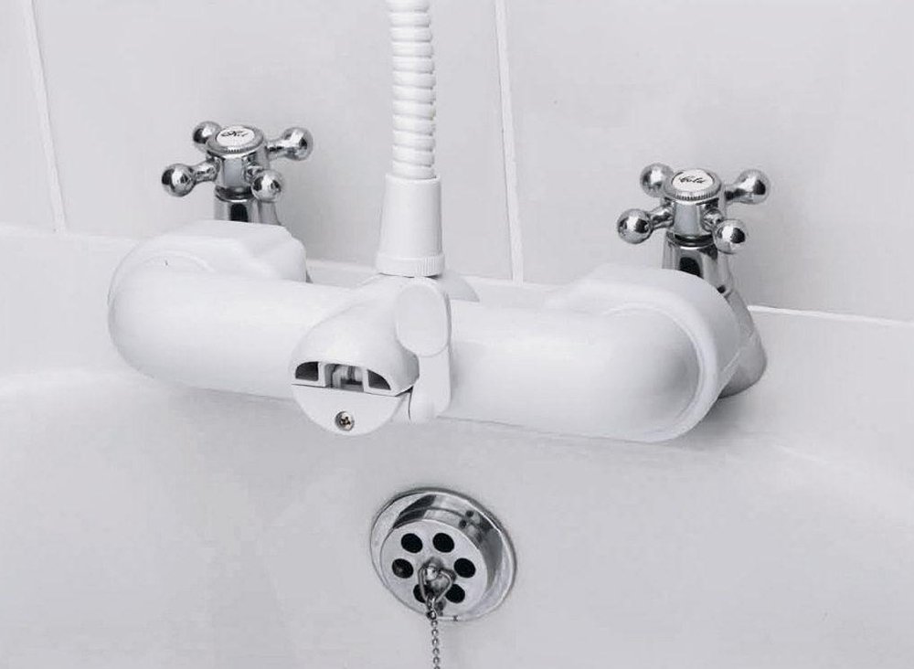 Croydex Secura Push Fit Tap Bath Shower Mixer Set for High & Low Water Pressures 