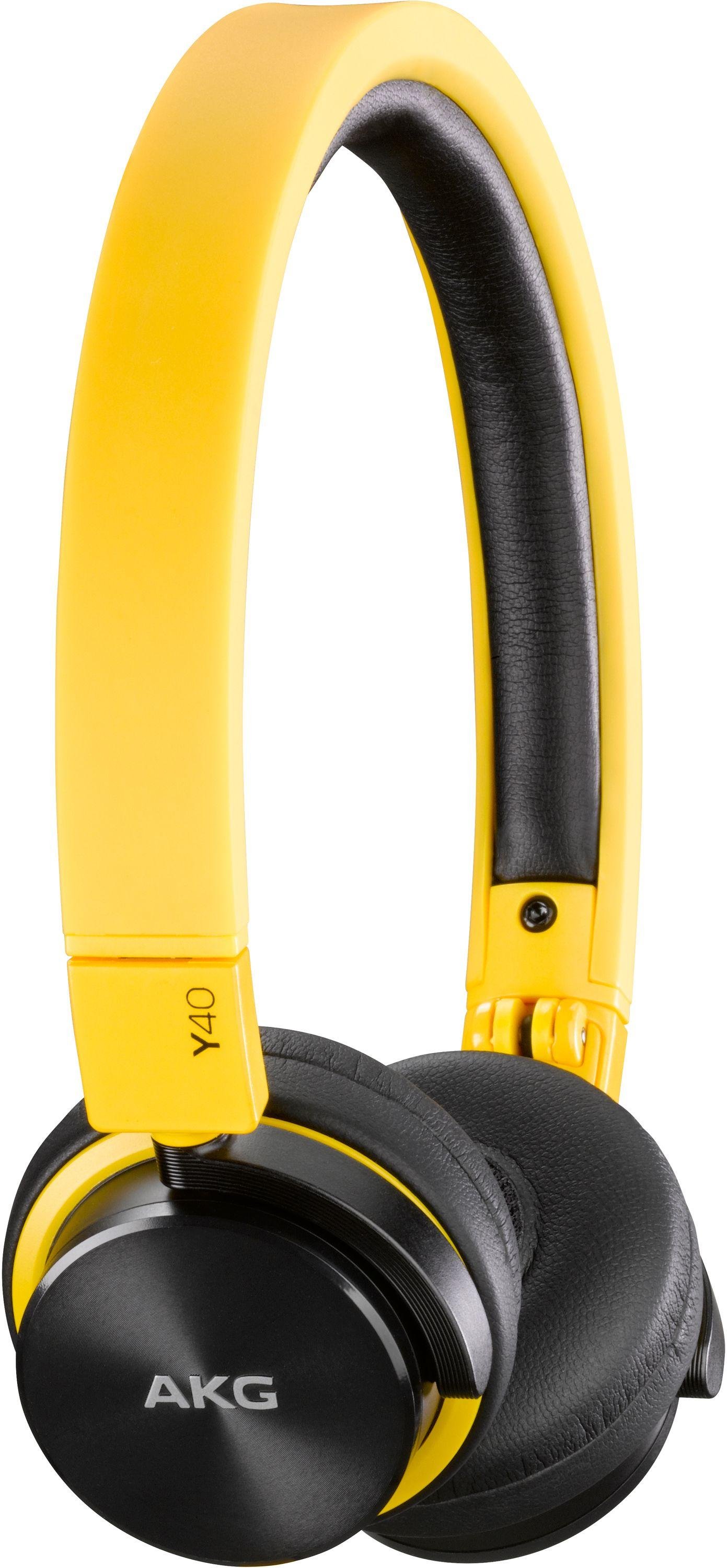 AKG - Y40 Portable On-Ear Headphones - Yellow Review - Review Electronics