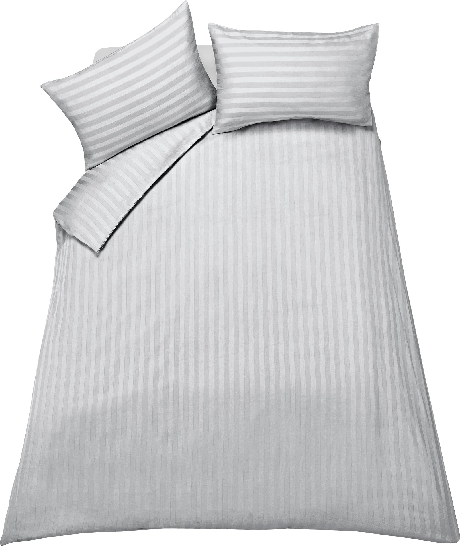 Argos Home Bella White Sateen Bedding Set - Kingsize