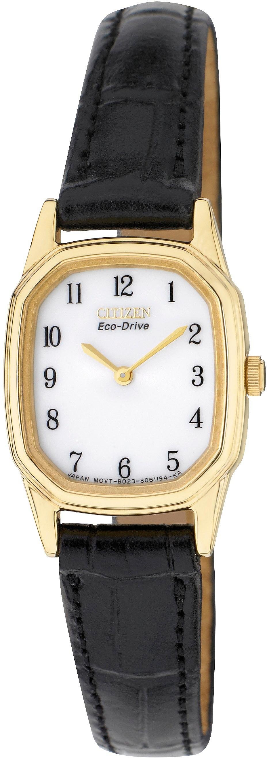 Citizen Ladies Eco-Drive Gold Tone Black Strap Watch Review