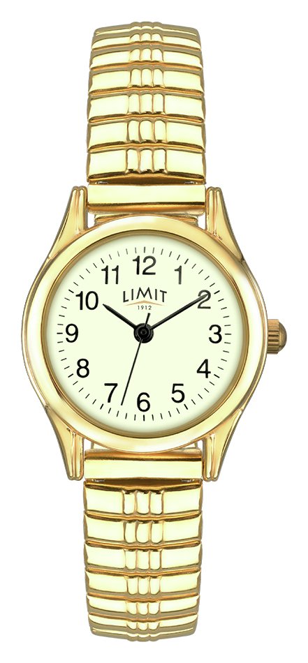 Limit Ladies Glow Dial Gold Plated Expander Watch 