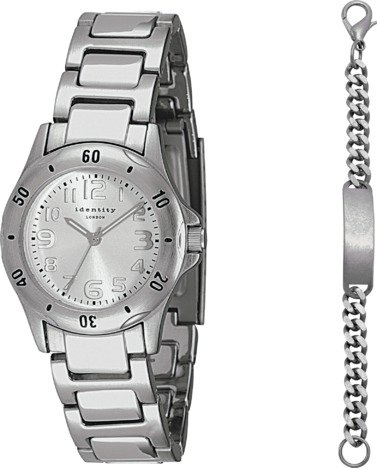 Identity London Silver Coloured Watch Gift Set
