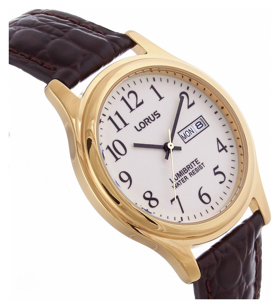 lorus men's lumibrite dial web strap watch