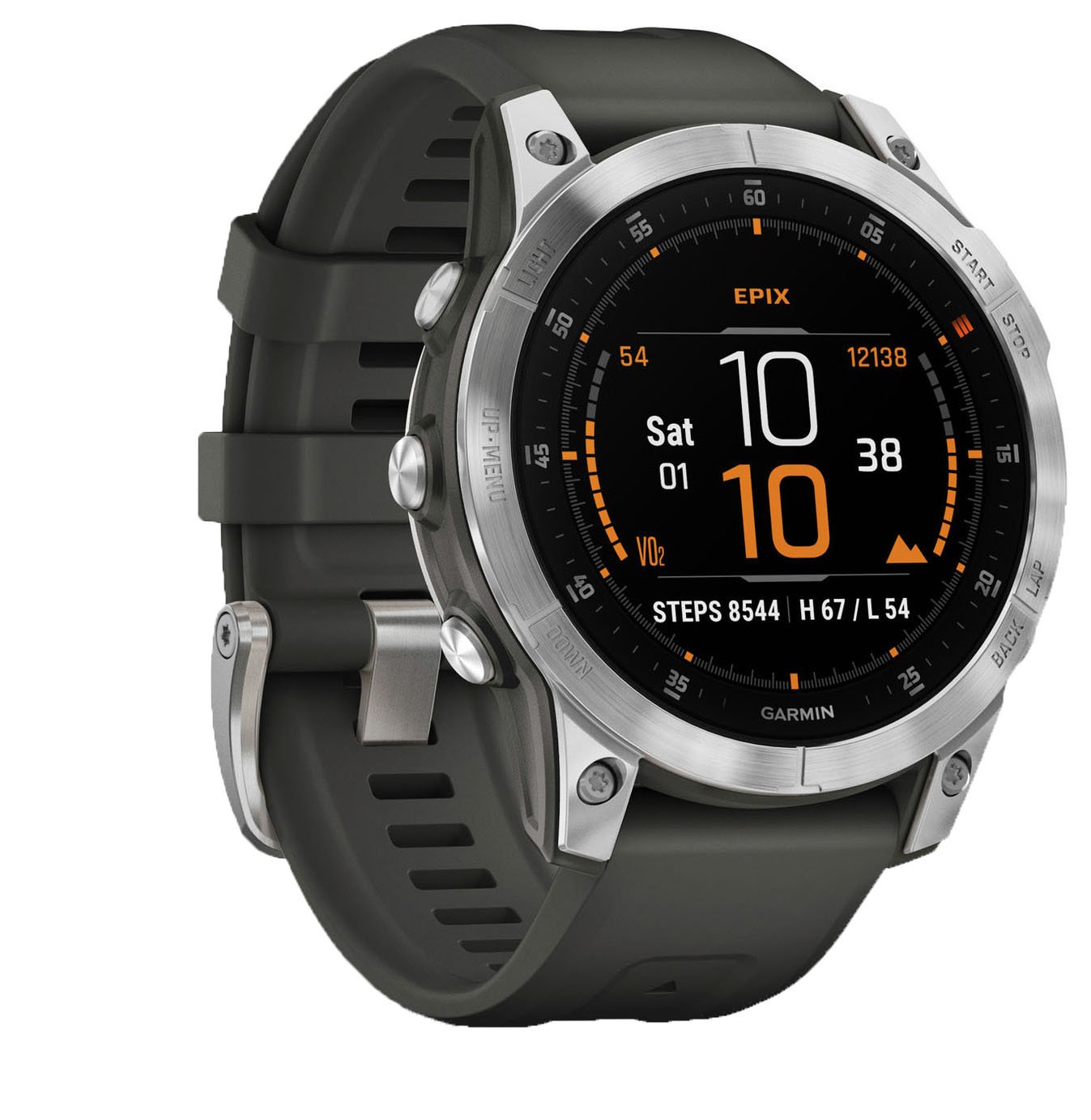 Garmin Epix 2 Silicone Strap Smart Watch - Black