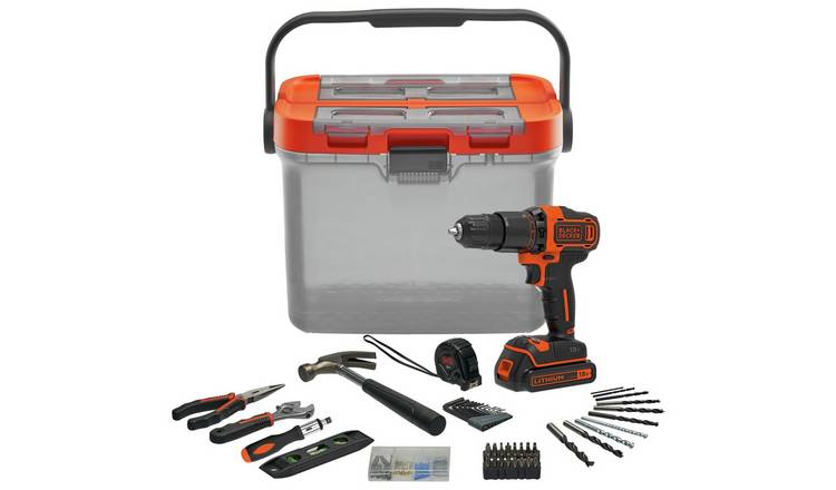 Black+Decker Hand Tool and Accessory Home Project Kit, 63 pc