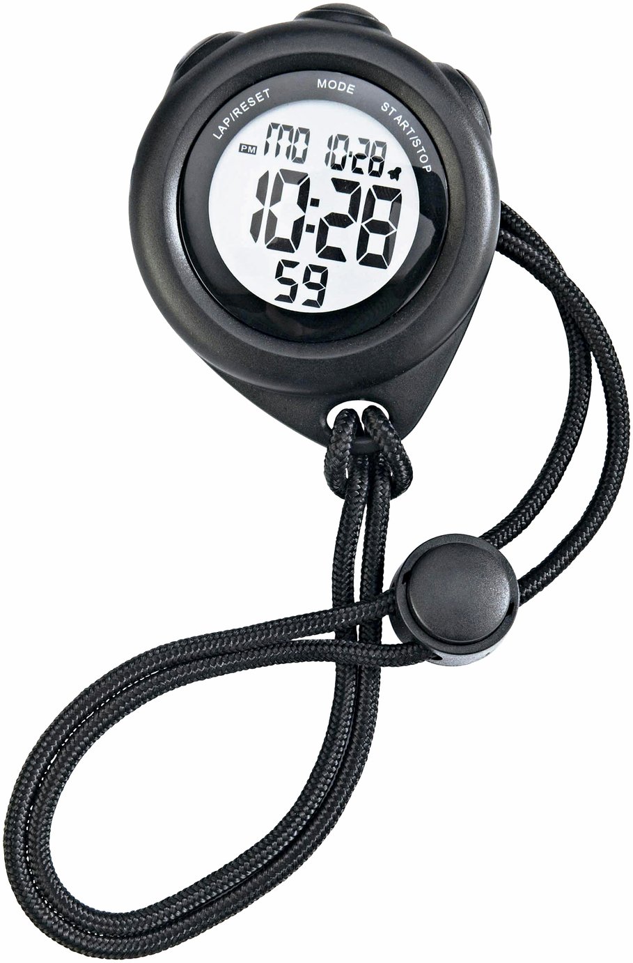 Black Sports Fabric Strap StopWatch