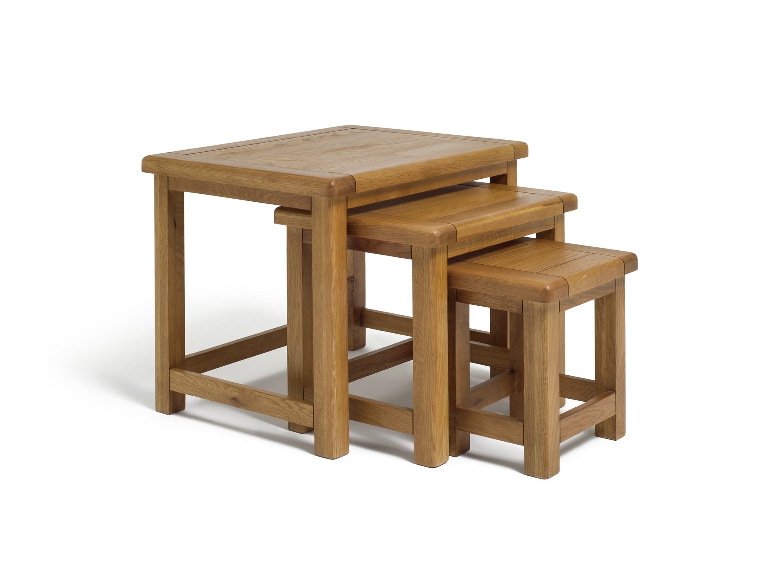 Argos Home Kent Nest of 3 Solid Oak & Oak Veneer Tables Review