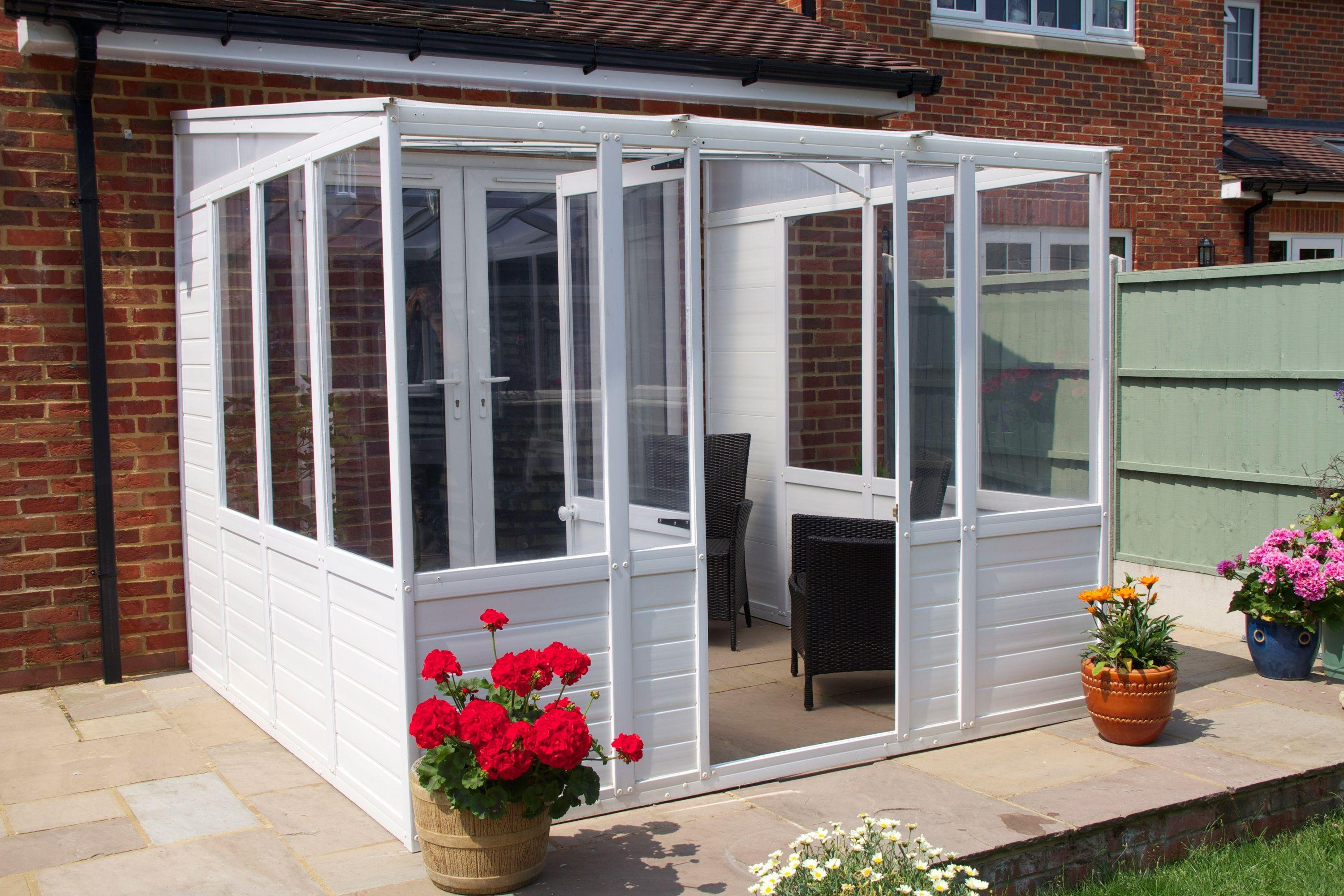 Norfolk Greenhouses Sunroom UPVC Greenhouse - 8.25 x 8.25ft