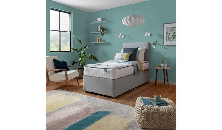 Silentnight Middleton Single Comfort Divan Bed - Grey