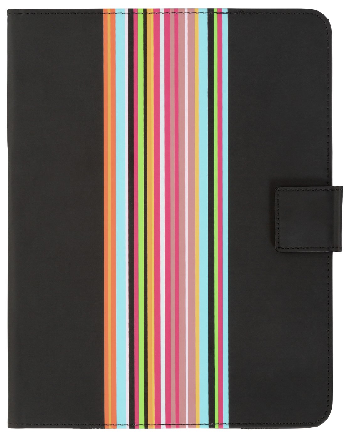 Universal 9/10 Inch Striped PVC Tablet Case - Black